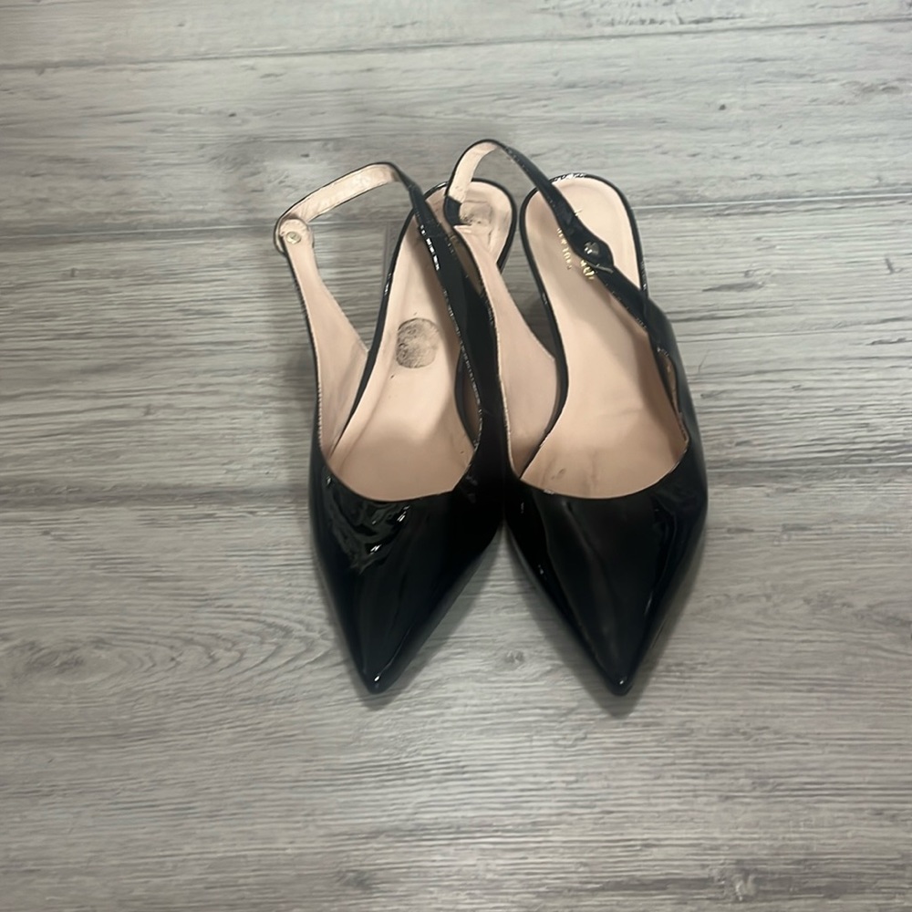 Kate Spade Shiloh patent leather slingback kitten heels size 8